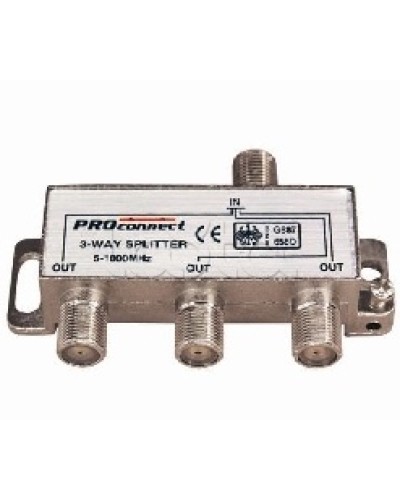 Делитель ТВ х 3 под F разъём 5-1000 МГц (10шт/уп) PROCONNECT 05-6022 в Белгороде Коммутационные изделия Pintop.ru