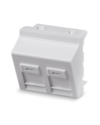 Вставка 45x45 (Mosaic) для 2 модулей формата Keystone Jack, угловая Cabeus (FP-A-45-2M) в Белгороде Модули Keystone Pintop.ru