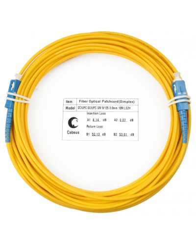 Шнур оптический simplex SC-SC 9/125 sm 20м LSZH Cabeus FOP(s)-9-SC-SC-20m в Белгороде Патч-корды оптические Pintop.ru
