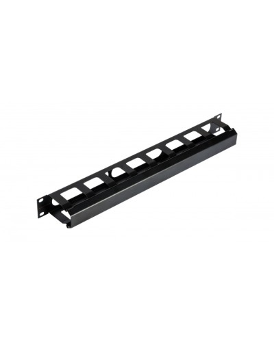 NIKOMAX (NMC-OK580C-1U-BK) - Кабельный органайзер NIKOMAX 19, 1U, глубина колец 58мм, металлический, скрышкой в Белгороде Кабельные органайзеры Pintop.ru