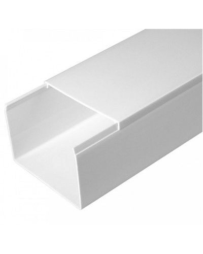 Кабель-канал белый 2-й замок в п/э 80х60 (8 м/уп) Промрукав (PR03.0058) в Белгороде Кабель-канал Pintop.ru