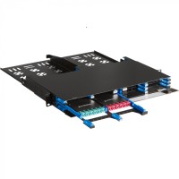 Бокс 19&quot; на 12 компактных кассет MPO, 1U, черный LANMASTER (LAN-FOBM-12MCC-1U)