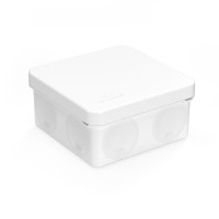 Коробка распред. 60-0210-9003м двухкомп. безгалогенная (HF) белая 80х80х40 (8шт/уп) Промрукав (60-0210-9003м)