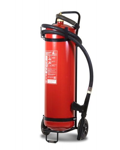 Огнетушитель ПОЖТЕХНИКА ОП-50(з) МИГ Е (10А, 233В-3, С, Е) на тележке с перекр.стволом в Белгороде Огнетушители Pintop.ru