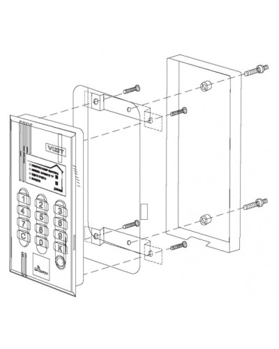 Комплект монтажный для блока вызова БВД-M200 Vizit МК-T40 в Белгороде Аксессуары для многоабонентных систем Pintop.ru