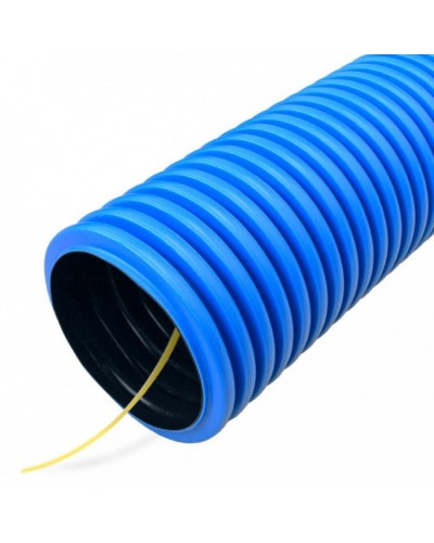Труба гофрированная двустенная ПНД гибкая тип 750 (SN14) с/з синяя д125 (50м/уп) Промрукав (PR15.0058) в Белгороде Труба гофрированная Pintop.ru