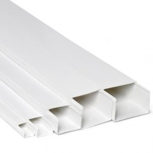 Кабель-канал 100x40x2000, двойной замок, белый (ПожТехКабель)