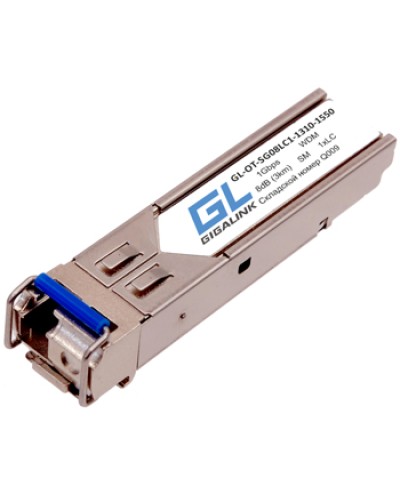 Модуль SFP WDM Gigalink GL-OT-SG08LC1-1310-1550-D GL-10TLC-D в Белгороде Модули SFP/XFP/GBIC Pintop.ru