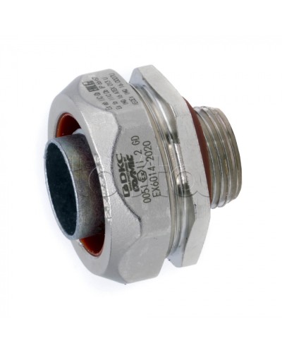 Взрывозащищенная Ex e муфта металлорукав-коробка. DN20 мм. M20х1,5.Никелированная латунь. IP66/6 (EX6014-2020) в Белгороде Повороты, муфты, тройники Pintop.ru