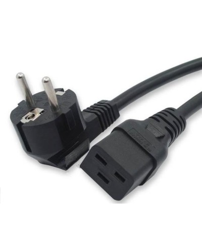 Кабель питания 1,8 м Hyperline PWC-IEC19-SHM-1.8-BK в Белгороде Патч-корды и пигтейлы Pintop.ru