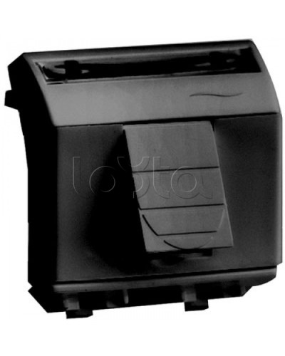 Компьютерная розетка RJ-45, кат.6A 8P8C, Hyperline, Dual IDC: 110&Krone Brava, черн., 2мод DKC 77679N в Белгороде Розетки компьютерные и телефонные Pintop.ru