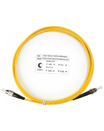Шнур оптический simplex FC-ST 9/125 sm 2м LSZH Cabeus FOP(s)-9-FC-ST-2m в Белгороде Патч-корды оптические Pintop.ru