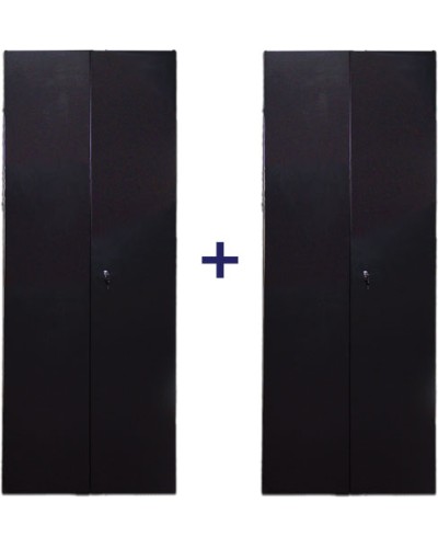 Комплект дверей 42U, 800 мм, черный, передняя - распашная металл, задняя - распашная металл TWT TWT-CBB-DR42-8x-S-M1 в Белгороде Аксессуары для стоек и шкафов Pintop.ru