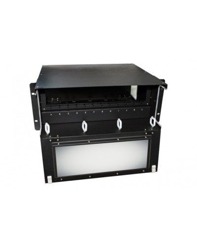 Патч-панель 19” универсальная Hyperline FO-19BX-4U-F2-12xSLT-W120H32-EMP в Белгороде Кросс оптический Pintop.ru