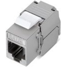 Вставка Keystone Jack RJ-45(8P8C), категория 6, 110 IDC, угол заделки 180 градусов, без инструмента (Toolless), экранированная, белая