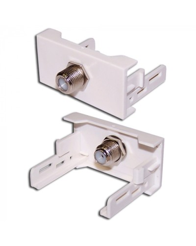 Вставка Mosaic 22.5x45 с RF-адаптером F-81, белая LANMASTER (LAN-WA-LP-RF-WH) в Белгороде Коннекторы и разъемы Pintop.ru
