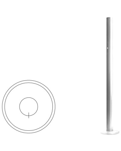 Стойка ограждения базовая с отверстием под фиксатор (антик серебро) Oxgard в Белгороде Ограждения Pintop.ru