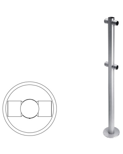 Стойка ограждения i-образная (антик серебро) Oxgard в Белгороде Ограждения Pintop.ru