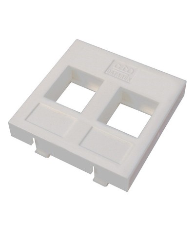 Адаптер Mosaic 45 х 45 мм для модуля Keystone, 2 порта, белый Datarex DR-5303 в Белгороде Коммутационные изделия Pintop.ru