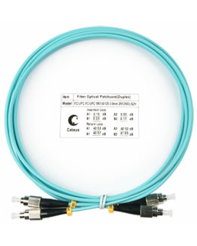 Шнур оптический duplex FC-FC 50/125 mm OM3 1,5м LSZH Cabeus FOP-50-FC-FC-1,5m в Белгороде Патч-корды и пигтейлы Pintop.ru