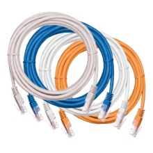 Шнур коммутационный NETLAN U/UTP 4 пары, Кат.5е (Класс D), 100МГц, 2хRJ45/8P8C, T568B, заливной, многожильный, BC (чистая медь), PVC нг(B), оранжевый, 2м, уп-ка 10шт. NETLAN EC-PC4UD55B-BC-PVC-020-OR-10