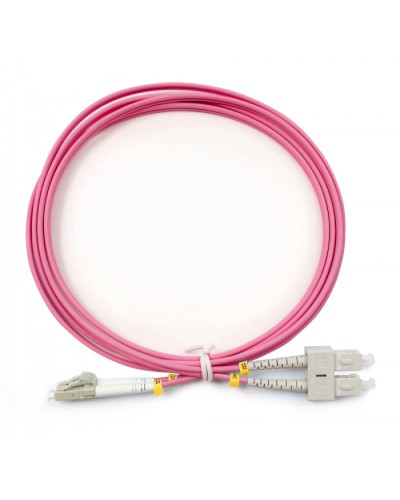 Шнур оптический duplex LC-SC 50/125 mm OM4 2м LSZH Cabeus FOP-50-OM4-LC-SC-2m в Белгороде Патч-корды оптические Pintop.ru