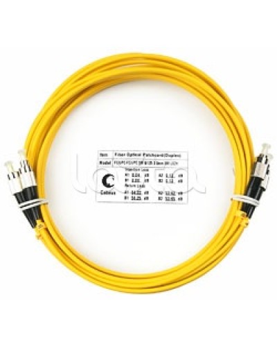 Шнур оптический SM 9/125 duplex LC/LC (10 м) Cabeus FOP(D)-9-LC-LC-10M в Белгороде Патч-корды оптические Pintop.ru