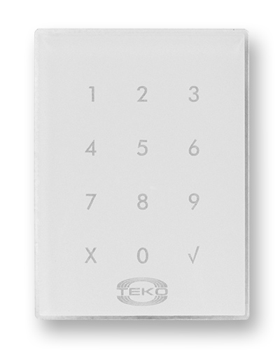 Клавиатура сенсорная Теко Астра-КТМ-С (белая) в Белгороде Радиоканальные системы безопасности Теко Pintop.ru