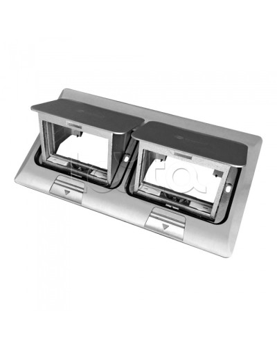 Люк в пол на 2x2 поста (45х45мм) в комплекте с коробкой и суппортом, сталь Экопласт (70027) в Белгороде Системы лючков и колонн Pintop.ru