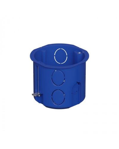 Коробка установочная для г/к D68x62мм с металл. лапками, межцентр 71мм, цвет синий IP20 Экопласт (44665) в Белгороде Распределительные коробки Pintop.ru