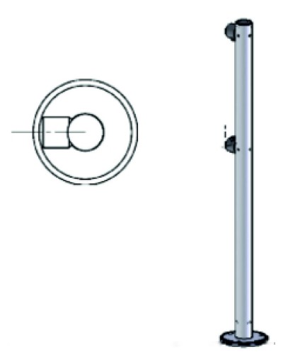 Стойка ограждения односторонняя Oxgard Стойка ограждения односторонняя (ВЗР 1996.01) в Белгороде Ограждения Pintop.ru