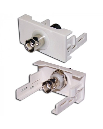 Вставка Mosaic 22.5x45 с BNC-адаптером BC-009, белая LANMASTER (LAN-WA-LP-BNC-WH) в Белгороде Коннекторы и разъемы Pintop.ru