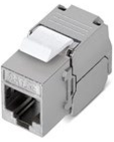 Вставка Keystone Jack RJ-45(8P8C), категория 6, 110 IDC, угол заделки 180 градусов, без инструмента (Toolless), экранированная, белая в Белгороде Модули Keystone Pintop.ru