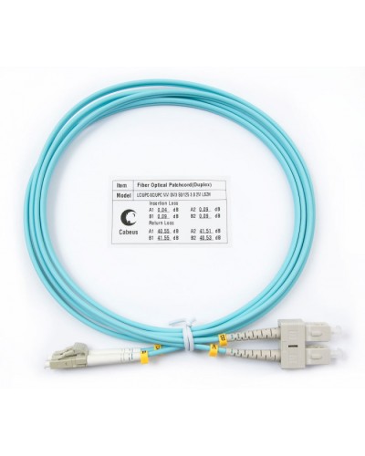 Шнур оптический duplex LC-SC 50/125 mm OM3 2м LSZH Cabeus FOP-50-LC-SC-2m в Белгороде Патч-корды и пигтейлы Pintop.ru