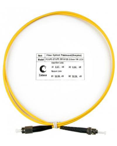 Шнур оптический simplex FC-ST 9/125 sm 1м LSZH Cabeus FOP(s)-9-FC-ST-1m в Белгороде Патч-корды оптические Pintop.ru