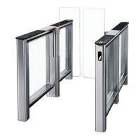 Турникет PERCo-ST-01 с крышками из закал. стекла с центральной вставкой из нерж. стали со створками Створки шириной 300