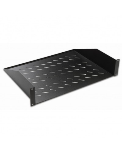 Полка консольная 19, 2U глубина 350мм, нагрузка до 25 кг, чер. Datarex DR-412211 в Белгороде Полки для шкафов и стоек Pintop.ru
