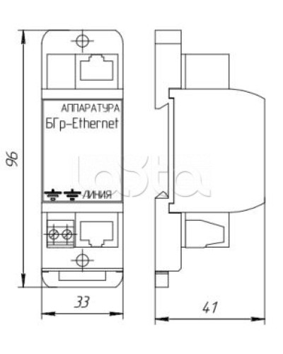 Блок защиты извещателей от воздействия грозы и электромагнитных наводок Forteza Блок БГр-Ethernet-8 в Белгороде Устройства защиты операционных процессоров (ОПС) Pintop.ru