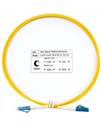 Шнур оптический simplex LC-LC 9/125 sm 1,5м LSZH Cabeus FOP(s)-9-LC-LC-1,5m в Белгороде Патч-корды оптические Pintop.ru