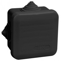 Коробка расп. КМ41236 70х70х40мм IP44 4 вв. черная IEK (UKO21-070-070-040-K02-44)