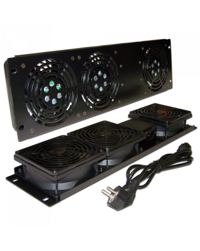 Блок 3-х вентиляторов 19 вертикальный, без термостата, 3U TWT (TWT-CB-FANV3-RACK) в Белгороде Вентиляторные модули Pintop.ru