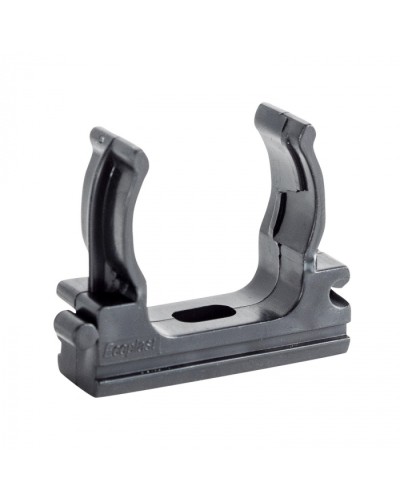 CF32G Держатель (клипса), без галогена, для труб D32мм, цвет чёрный (10шт) Экопласт (41732-10HF-BL) в Белгороде Держатели, клипсы, скобы Pintop.ru