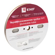 Термоусаживаемая трубка ТУТ 10/5 прозрачная рулон EKF PROxima (tut-10-tr)