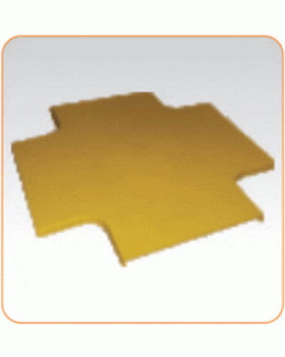 Крышка Х-соединителя оптического лотка 120 мм, желтая LANMASTER LAN-OT120-XTC в Белгороде Аксессуары для кабель-канала Pintop.ru