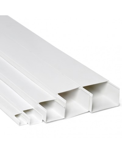 Кабель-канал 40x16x2000, двойной замок, белый (ПожТехКабель) в Белгороде Кабель-канал Pintop.ru