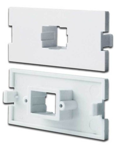 Вставка модульная под SC симплексный адаптер в розетку LAN-MB, белая LANMASTER LAN-MBP-1SC-WH в Белгороде Коннекторы Pintop.ru