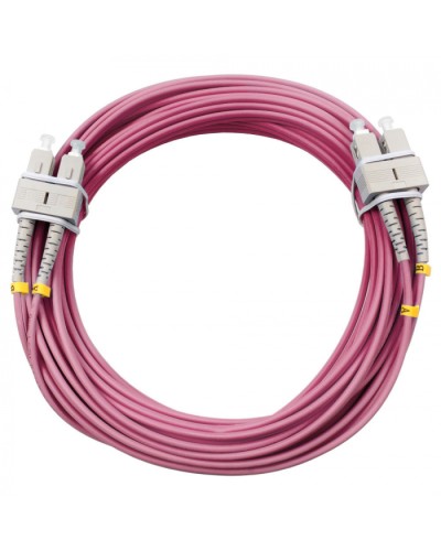 Шнур оптический duplex SC-SC 50/125 mm OM4 10м LSZH Cabeus FOP-50-OM4-SC-SC-10m в Белгороде Патч-корды оптические Pintop.ru