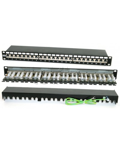 Патч-панель Hyperline PP2-19-24-8P8C-C6A-SH-110D в Белгороде Патч панель Pintop.ru