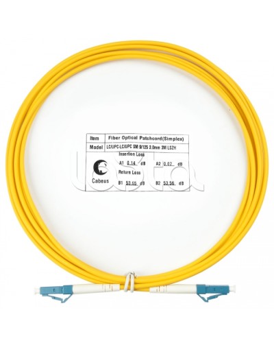 Шнур оптический simplex LC-LC 9/125 SM 3 м LSZH Cabeus FOP(s)-9-LC-LC-3M в Белгороде Патч-корды оптические Pintop.ru