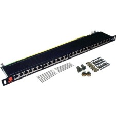 Патч-панель 19", 24 порта RJ-45, категория 6, STP, 0.5U, компактная LANMASTER LAN-PPC24S6